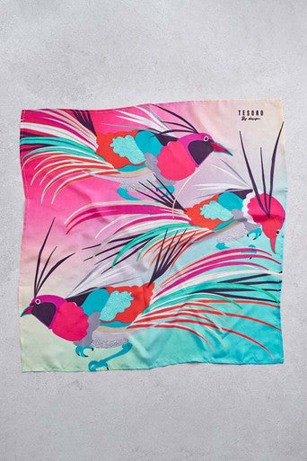 Birds of Paradise Silk Scarf