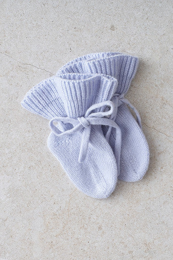 Cashmere Frill Baby Socks in Blue