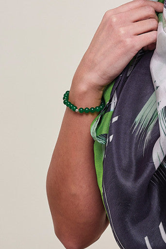 model wearing Green Onyx Bracelet