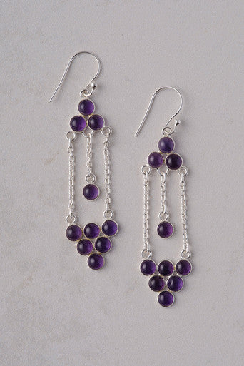 Silver & Amethyst Earrings