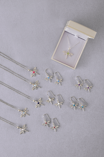 Birthstone Dragonfly Earrings and Pendants