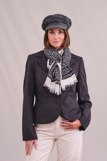 Cashmere Silk Leopard Print Stole