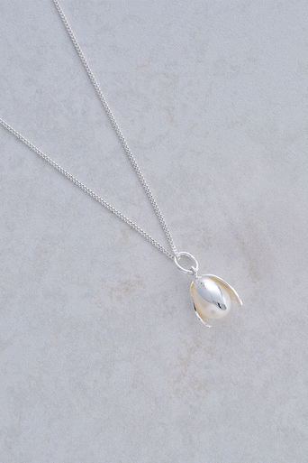 Sterling Silver & Freshwater Pearl Snowdrop Pendant