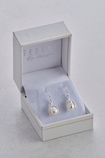 Sterling Silver & Freshwater Pearl Snowdrop Earrings