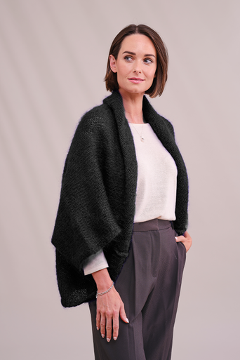 Mohair Shrug in Black