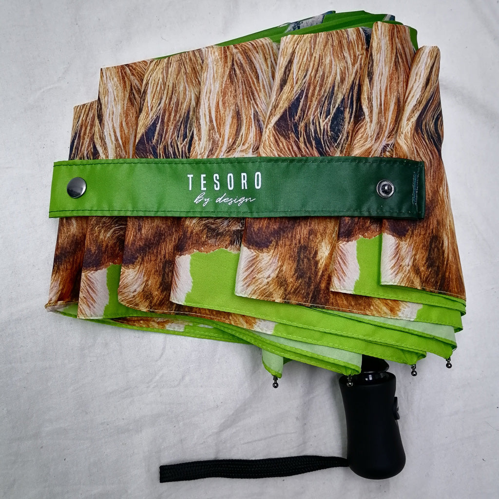 Highland cow umbrella lay flat