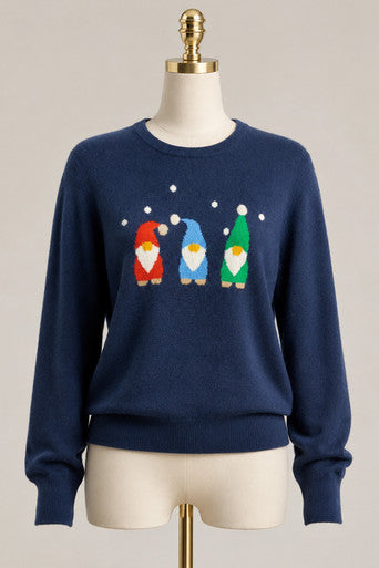 Navy Gonks Christmas Jumper Size M