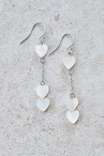 Heart MOP Earrings
