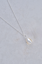Sterling Silver & Freshwater Pearl Snowdrop Pendant