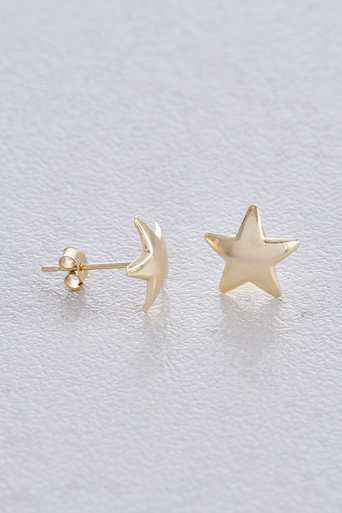 9ct Gold Star Earrings