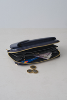 Palermo Italian Leather Phone Bag in Navy