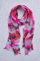 Vivid Poppy Garden Pashmina Scarf 
