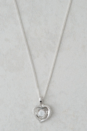 Zirconia Heart Necklace